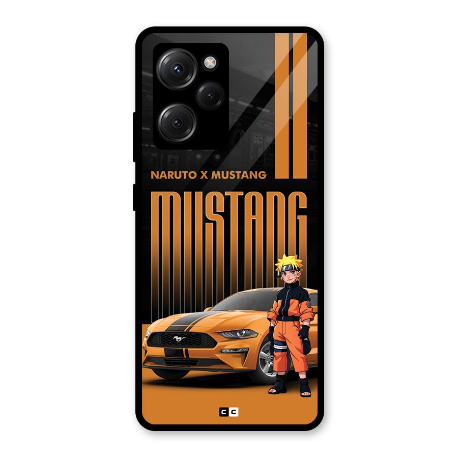 Vintage Car Boy Glass Back Case for Poco X5 Pro