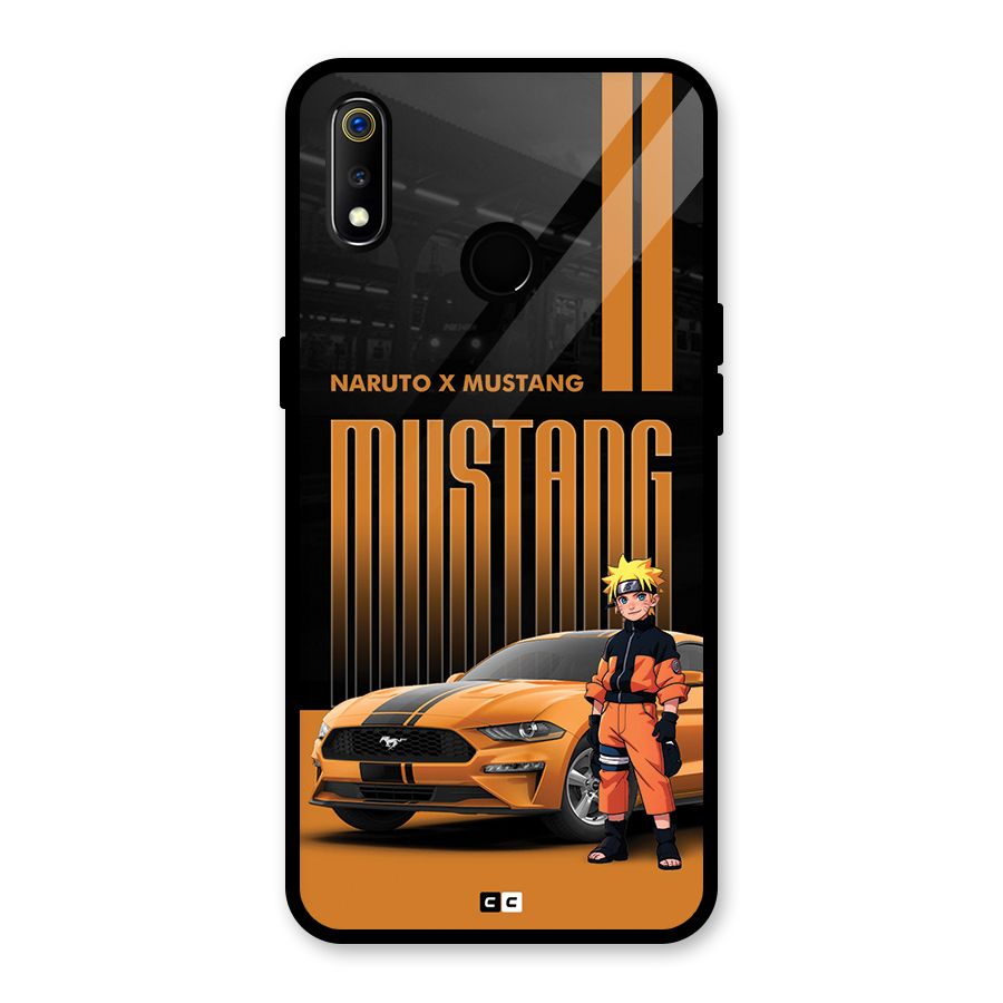 Vintage Car Boy Glass Back Case for Realme 3i