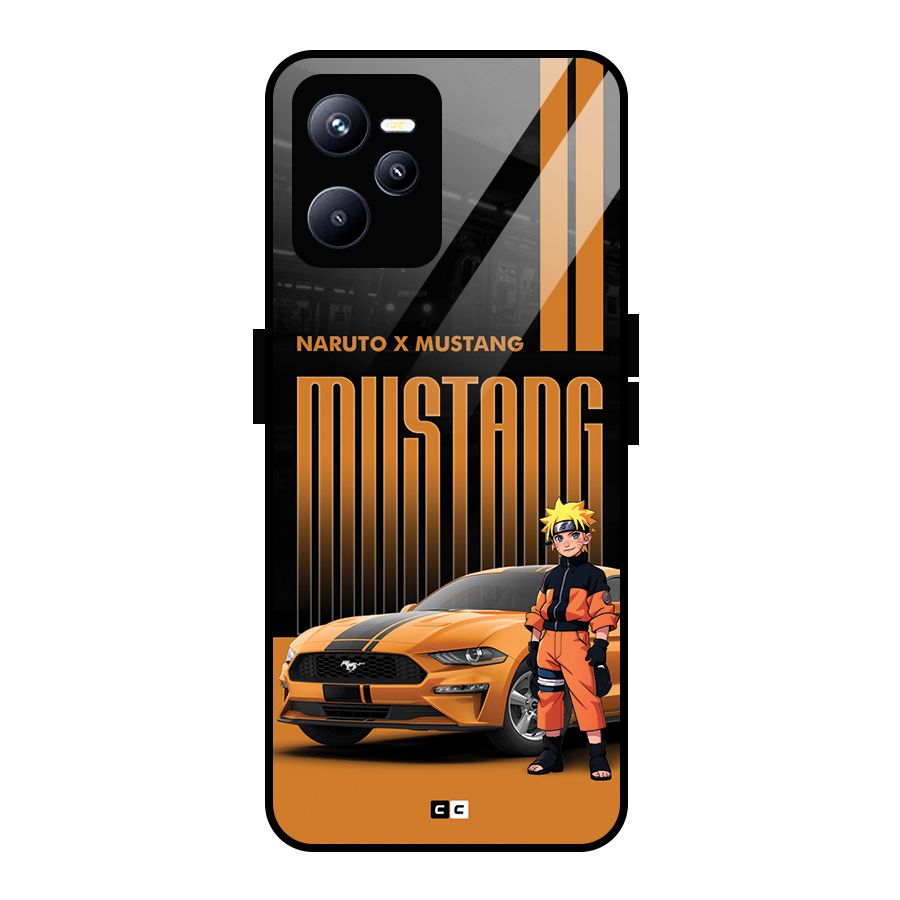 Vintage Car Boy Glass Back Case for Realme C35
