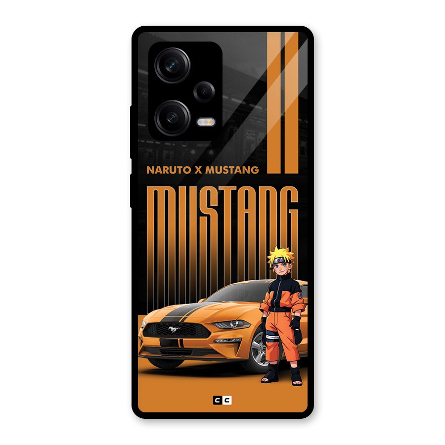 Vintage Car Boy Glass Back Case for Redmi Note 12 Pro