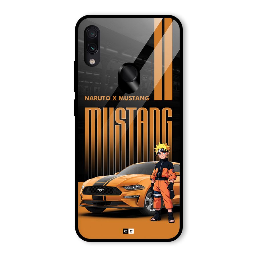 Vintage Car Boy Glass Back Case for Redmi Note 7S