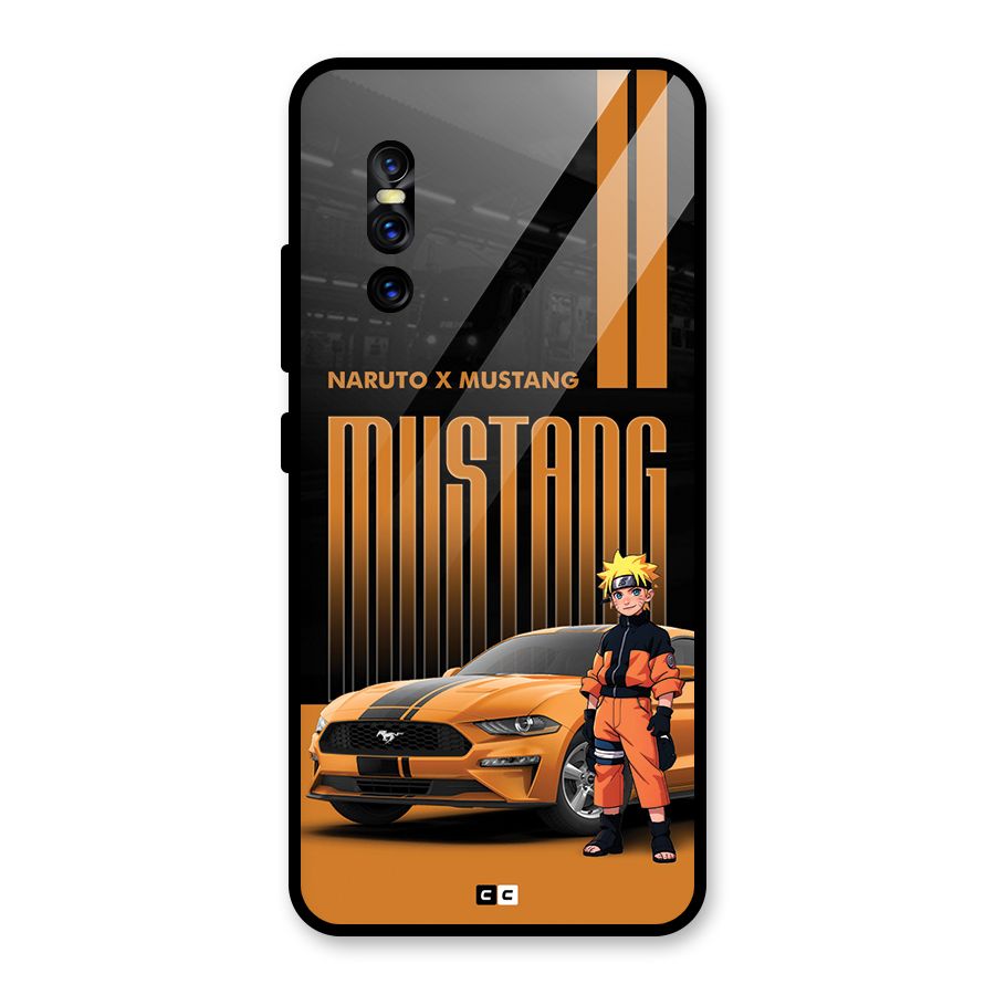 Vintage Car Boy Glass Back Case for Vivo V15 Pro