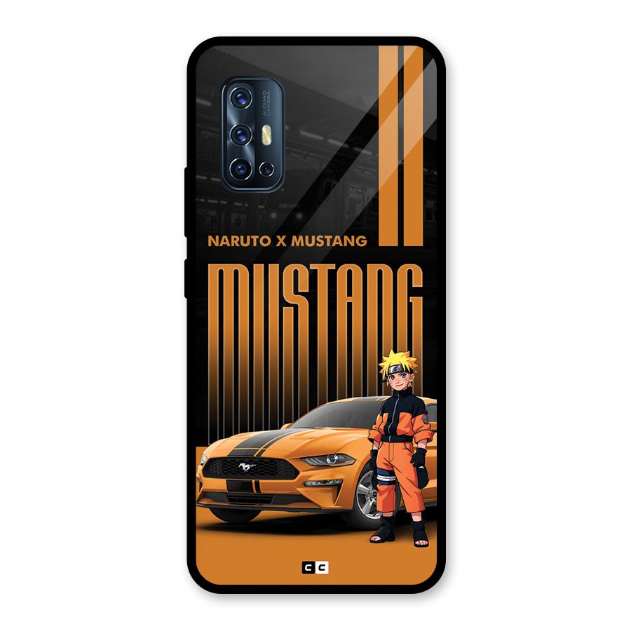 Vintage Car Boy Glass Back Case for Vivo V17
