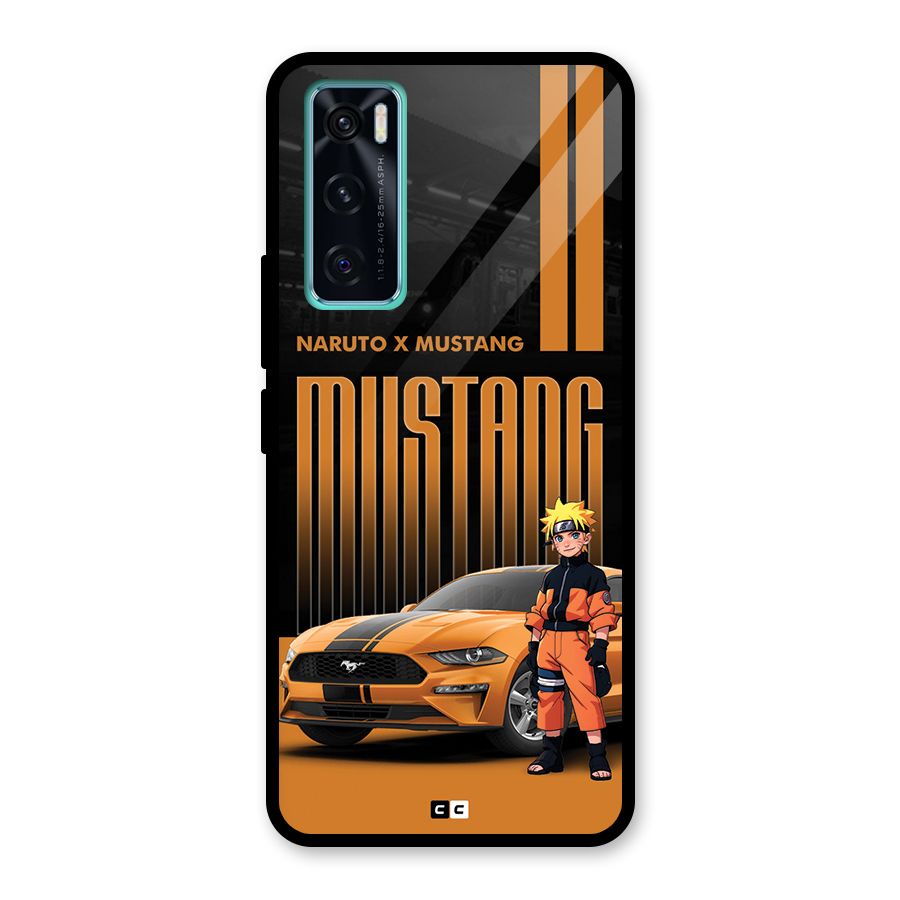 Vintage Car Boy Glass Back Case for Vivo V20 SE