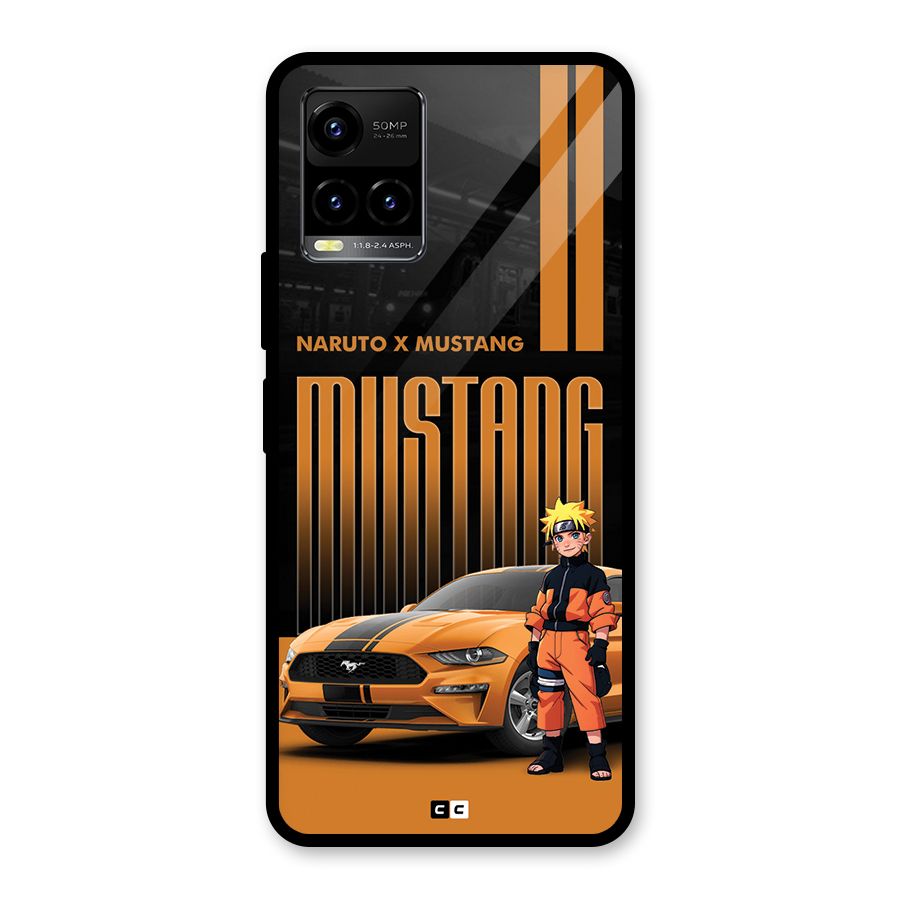 Vintage Car Boy Glass Back Case for Vivo Y21G