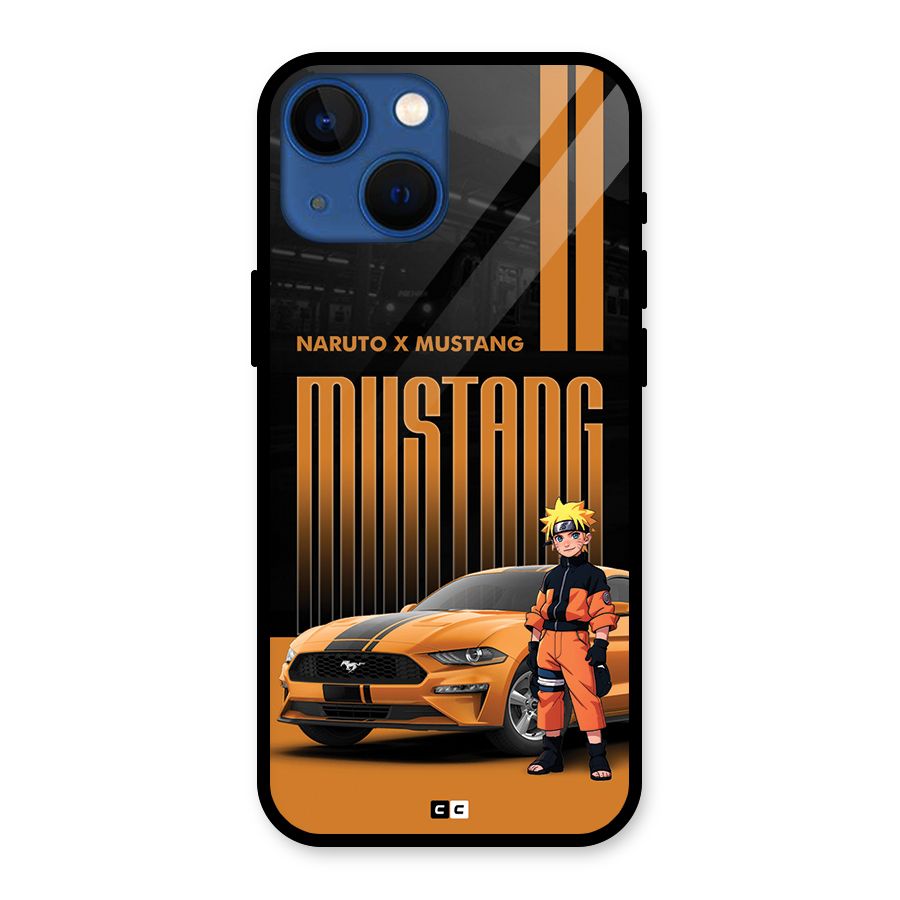 Vintage Car Boy Glass Back Case for iPhone 13 Mini