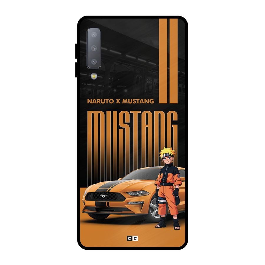 Vintage Car Boy Metal Back Case for Galaxy A7 (2018)