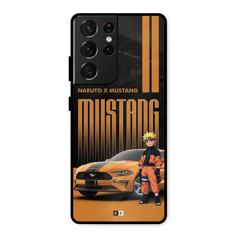 Vintage Car Boy Metal Back Case for Galaxy S21 Ultra 5G