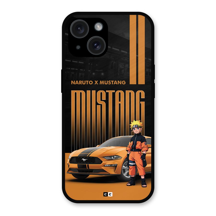 Vintage Car Boy Metal Back Case for iPhone 15