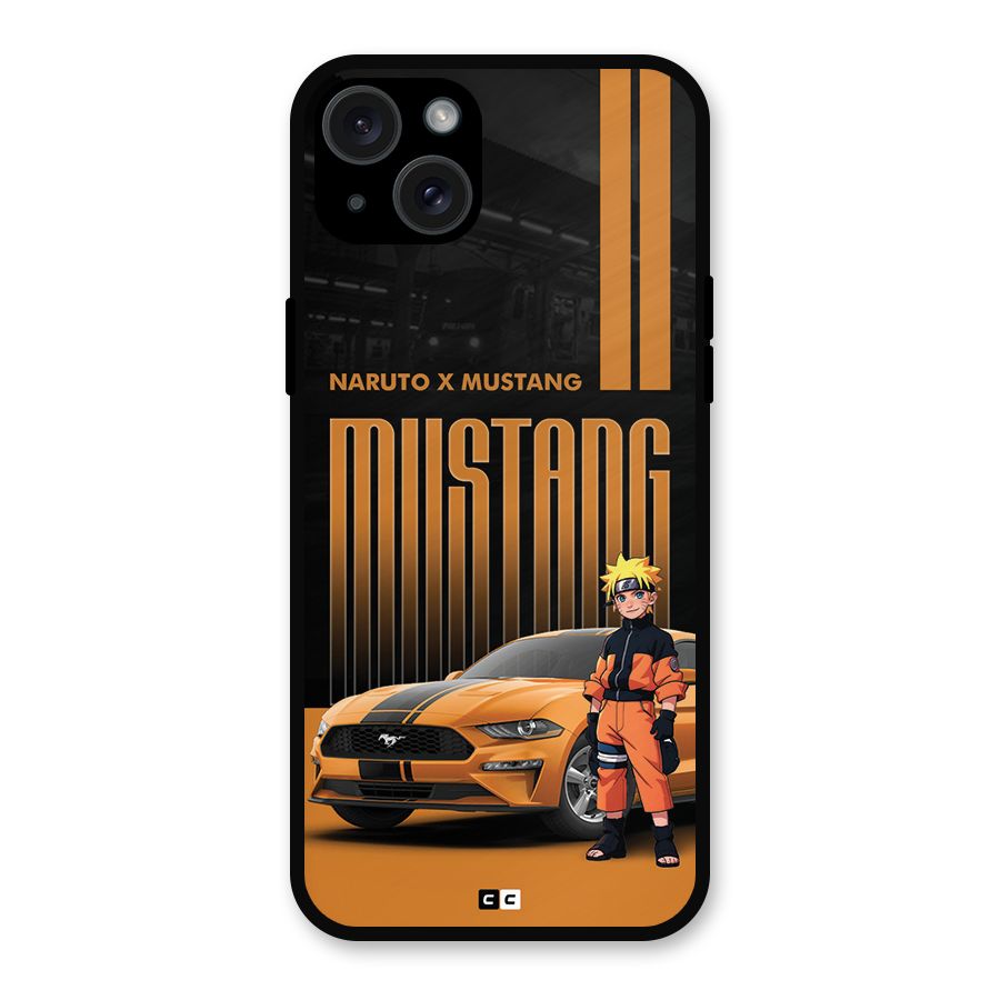 Vintage Car Boy Metal Back Case for iPhone 15 Plus