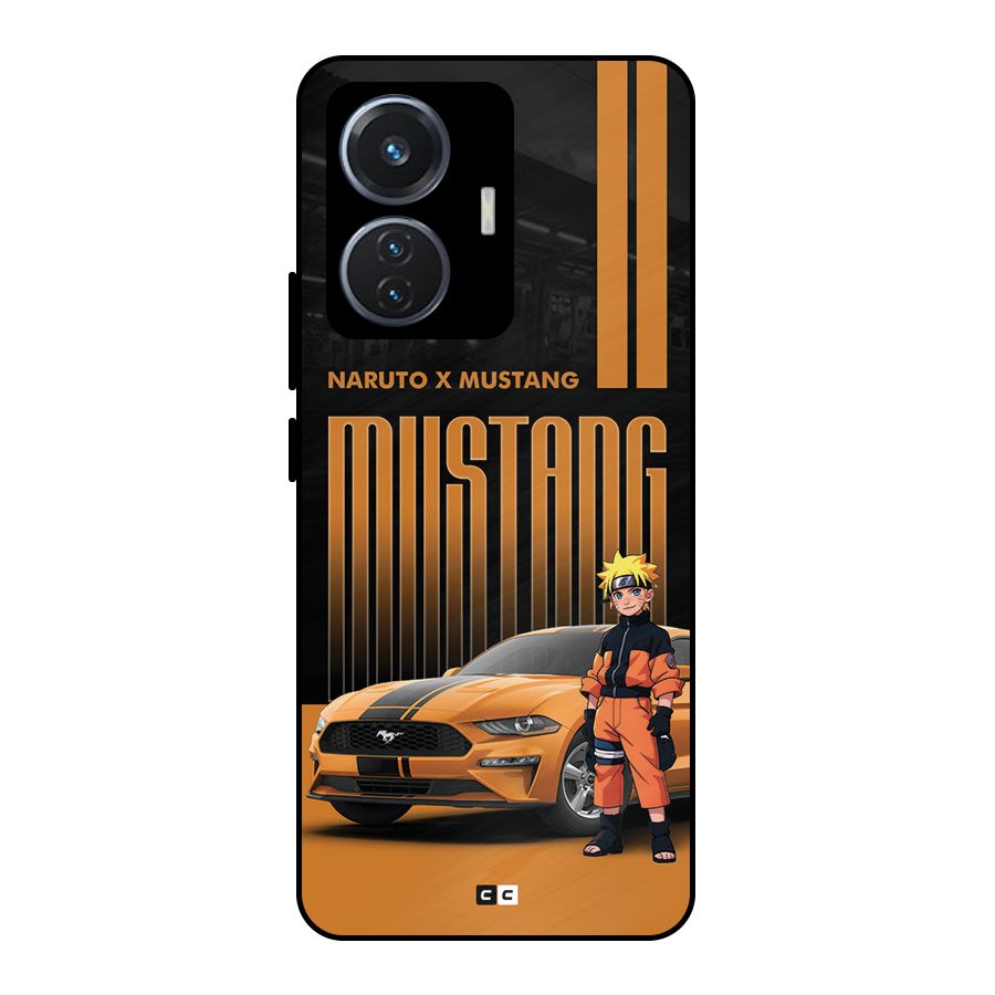 Vintage Car Boy Metal Back Case for iQOO Z6 44W