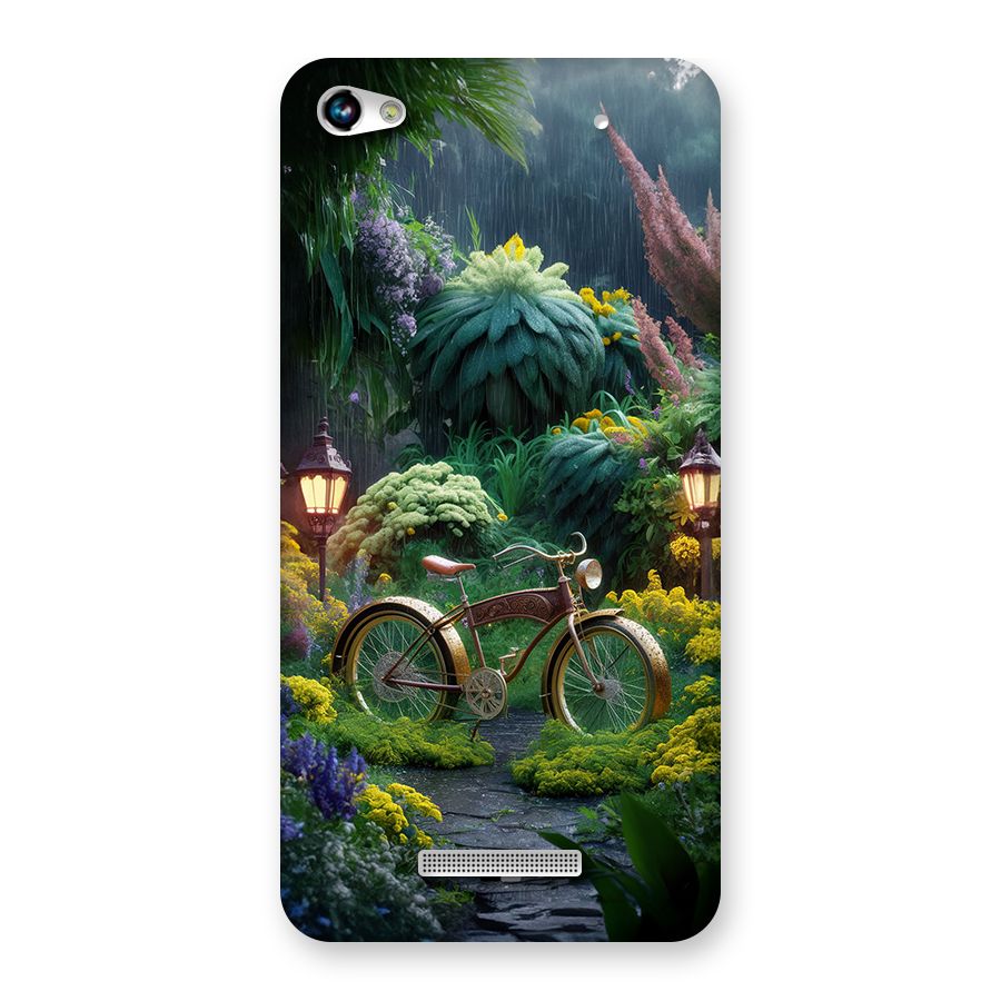 Vintage Cycle In Garden Back Case for Canvas Hue 2 A316