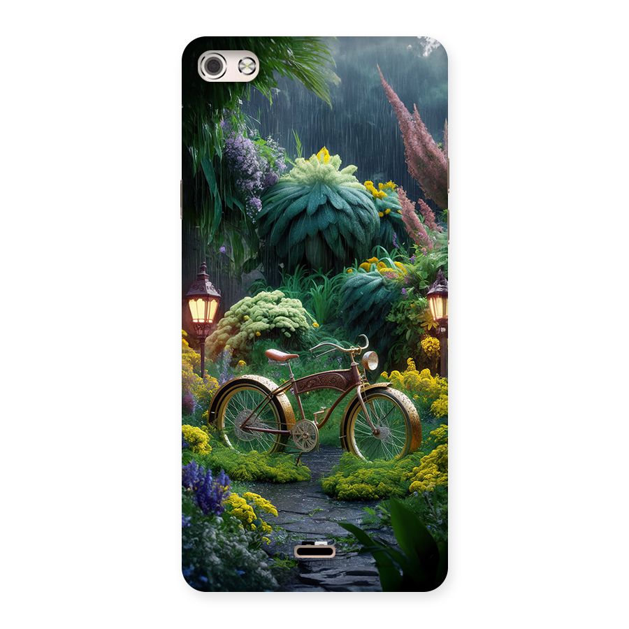 Vintage Cycle In Garden Back Case for Canvas Silver 5