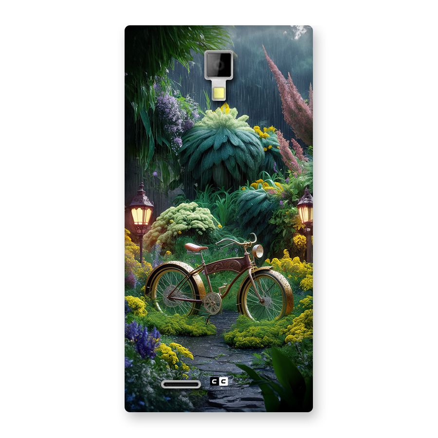 Vintage Cycle In Garden Back Case for Canvas Xpress A99
