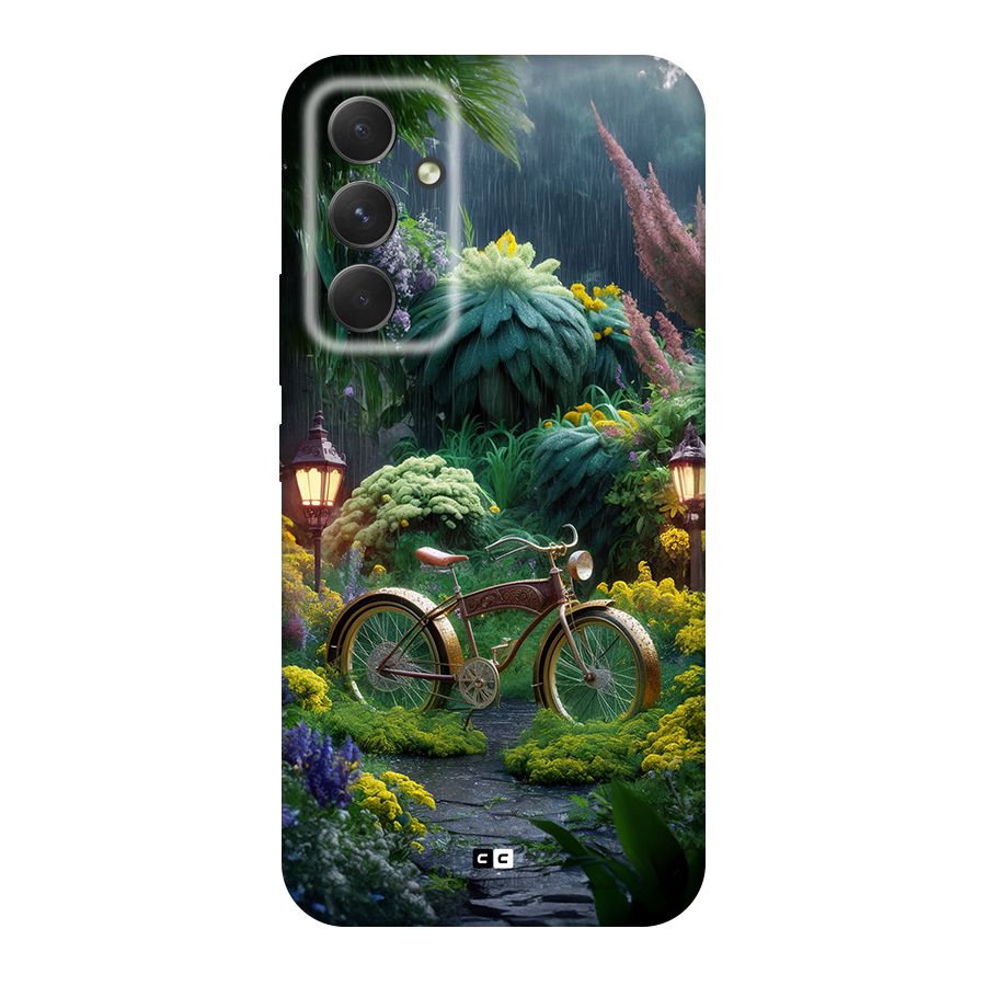 Vintage Cycle In Garden Back Case for Galaxy A54