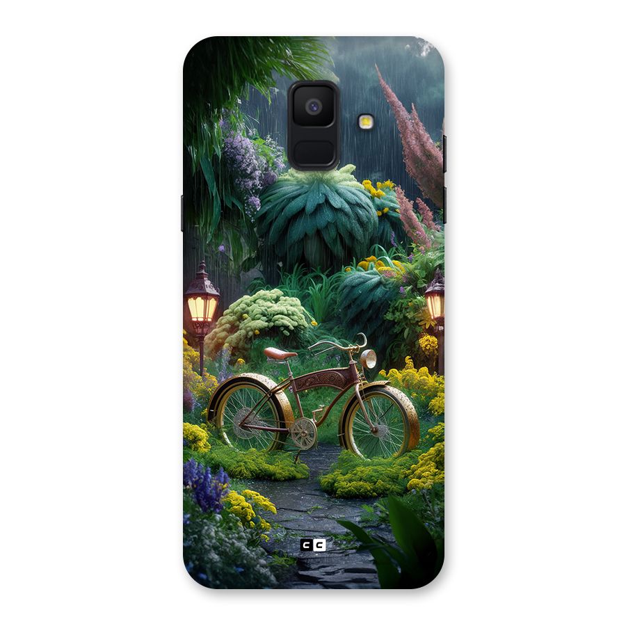 Vintage Cycle In Garden Back Case for Galaxy A6 (2018)