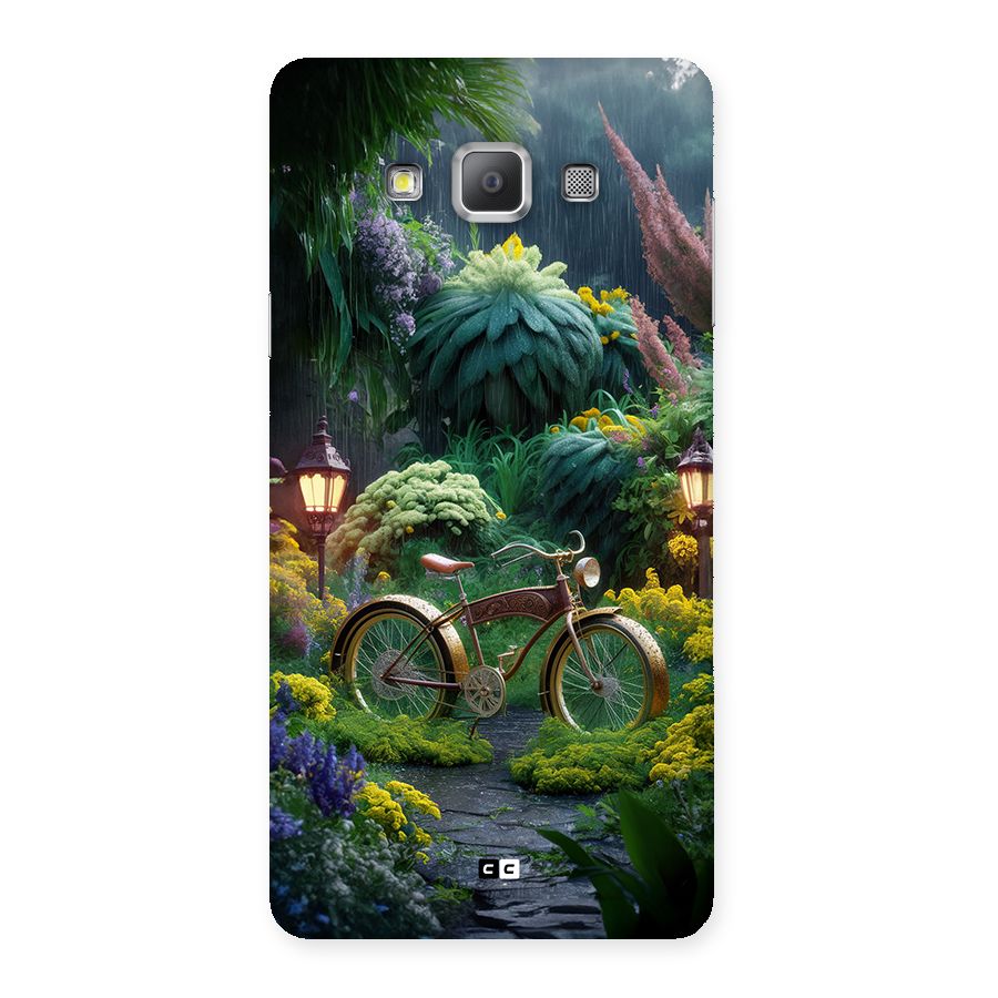 Vintage Cycle In Garden Back Case for Galaxy A7
