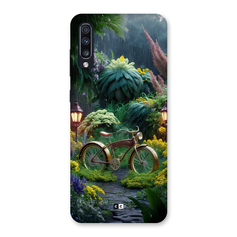 Vintage Cycle In Garden Back Case for Galaxy A70s