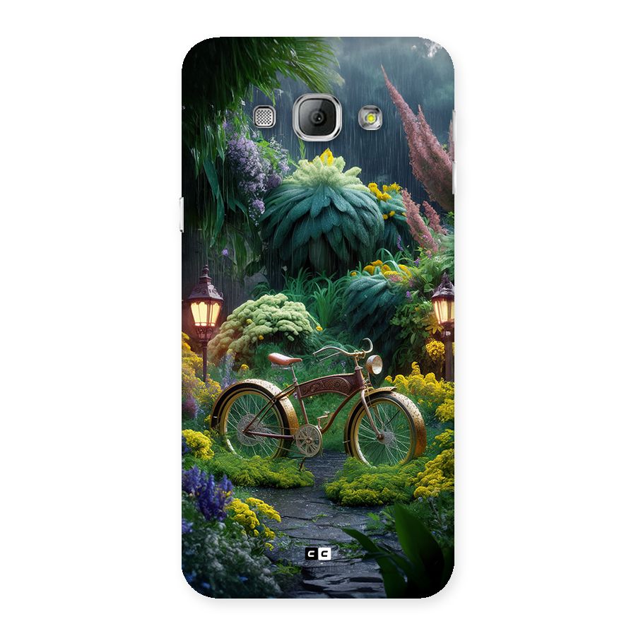 Vintage Cycle In Garden Back Case for Galaxy A8