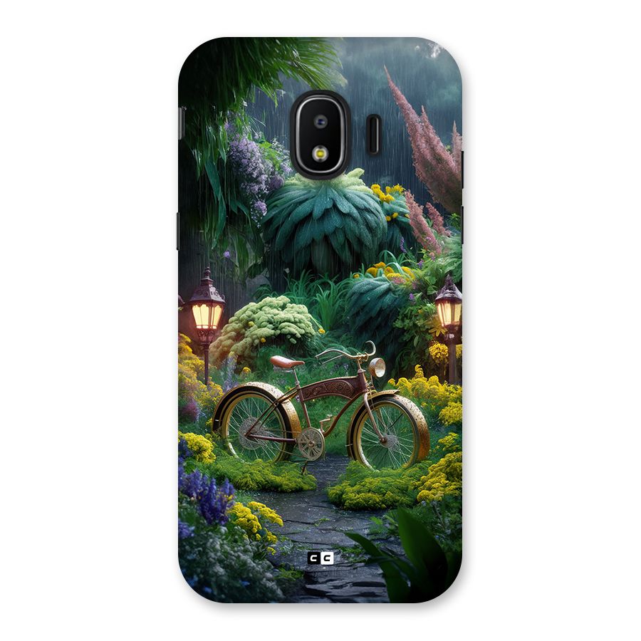 Vintage Cycle In Garden Back Case for Galaxy J2 Pro 2018