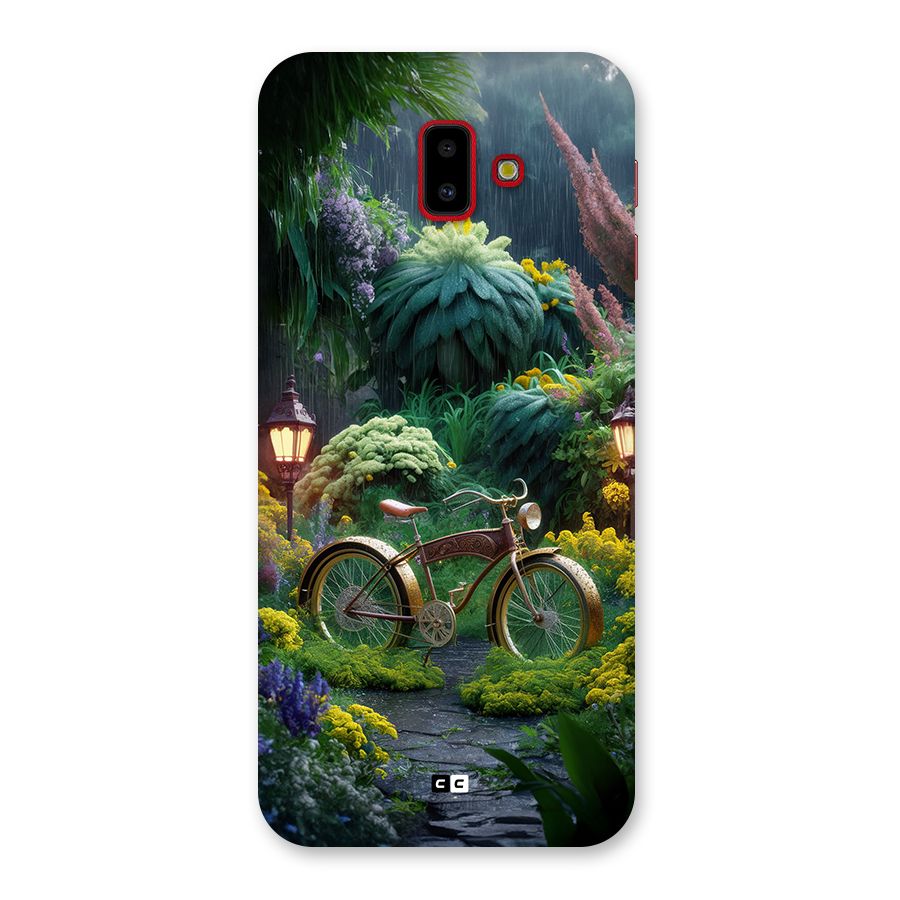 Vintage Cycle In Garden Back Case for Galaxy J6 Plus