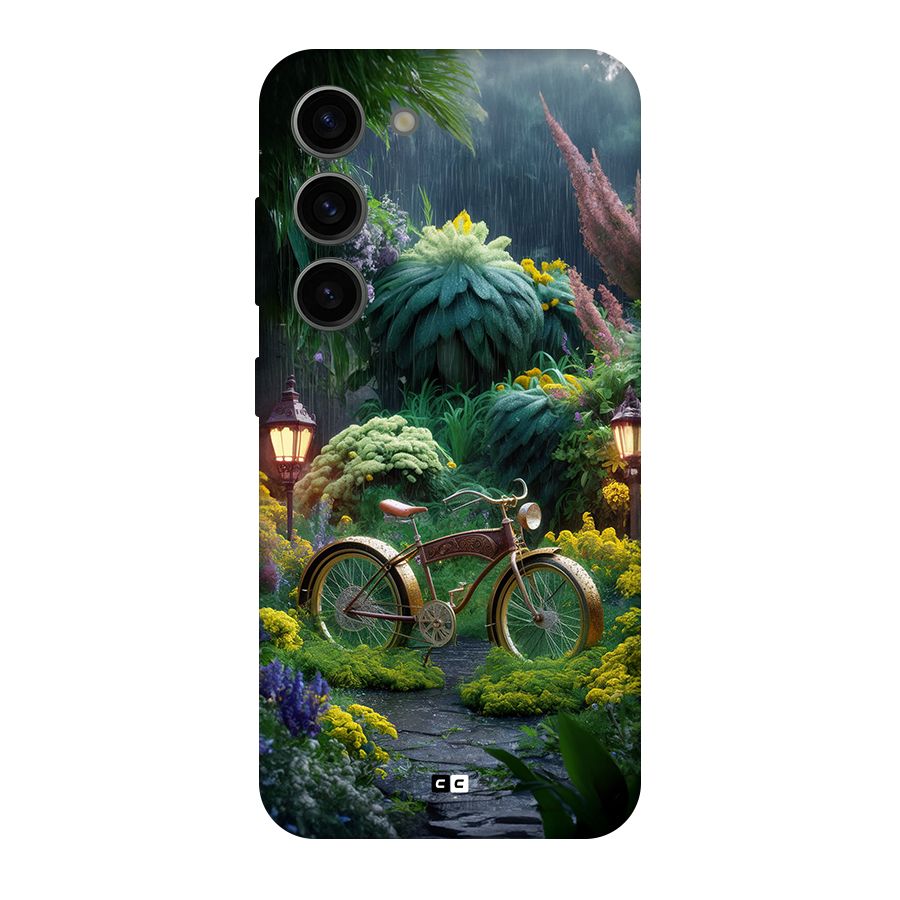 Vintage Cycle In Garden Back Case for Galaxy S23