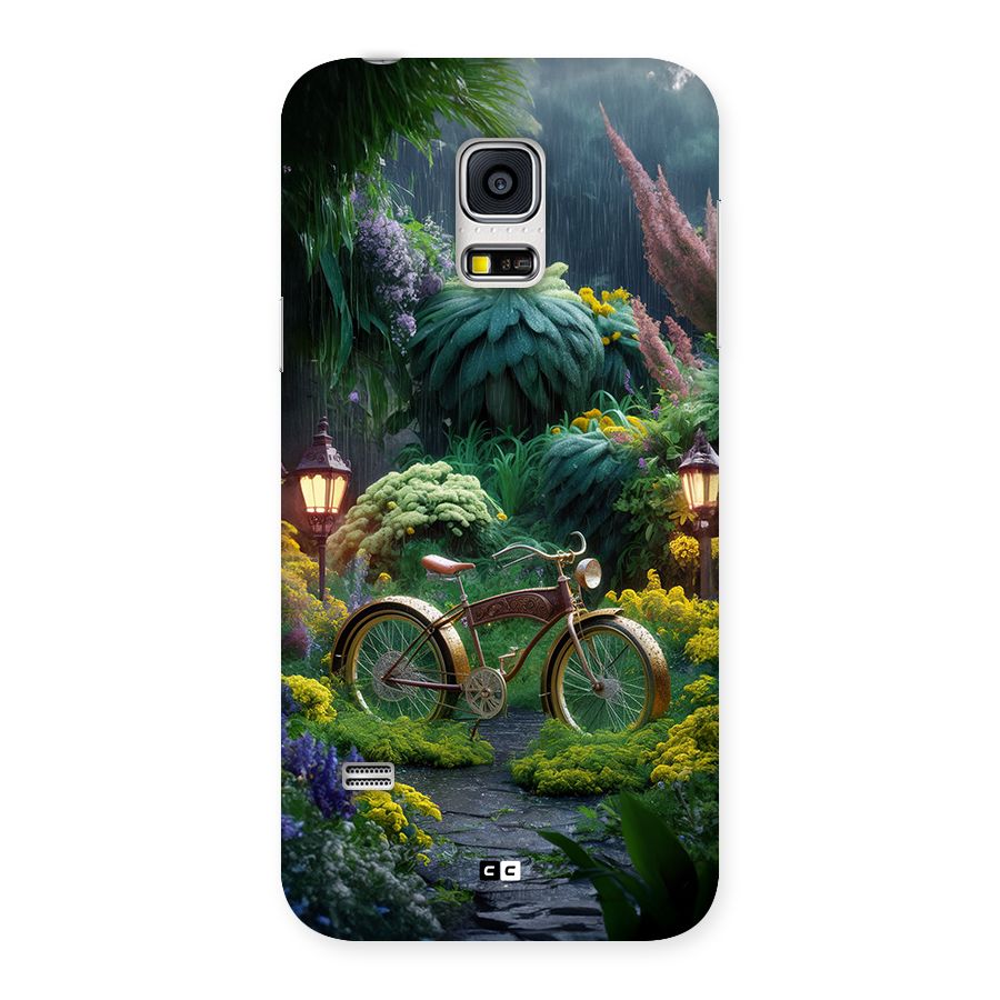 Vintage Cycle In Garden Back Case for Galaxy S5 Mini