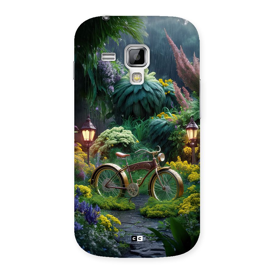 Vintage Cycle In Garden Back Case for Galaxy S Duos