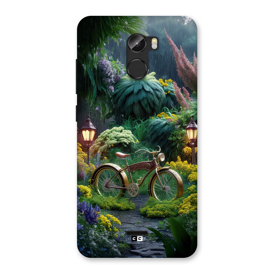 Vintage Cycle In Garden Back Case for Gionee X1