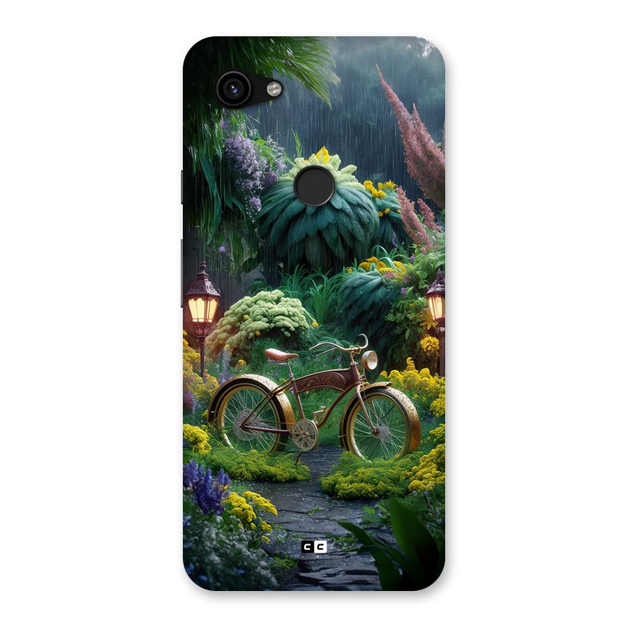 Vintage Cycle In Garden Back Case for Google Pixel 3a XL