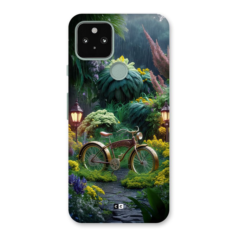 Vintage Cycle In Garden Back Case for Google Pixel 5