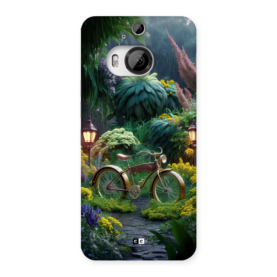 Vintage Cycle In Garden Back Case for HTC One M9 Plus
