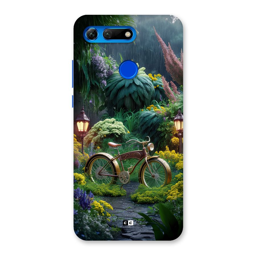 Vintage Cycle In Garden Back Case for Honor View 20