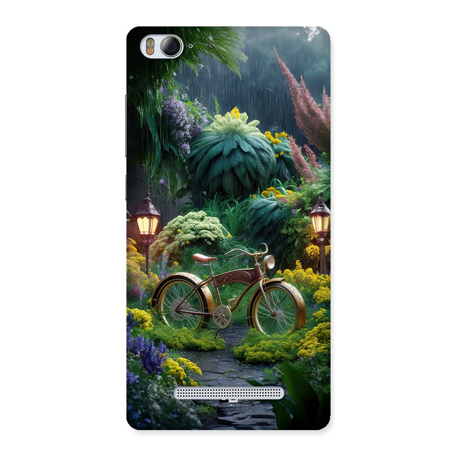 Vintage Cycle In Garden Back Case for Mi4i