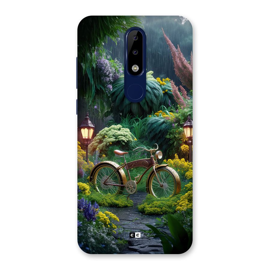 Vintage Cycle In Garden Back Case for Nokia 5.1 Plus