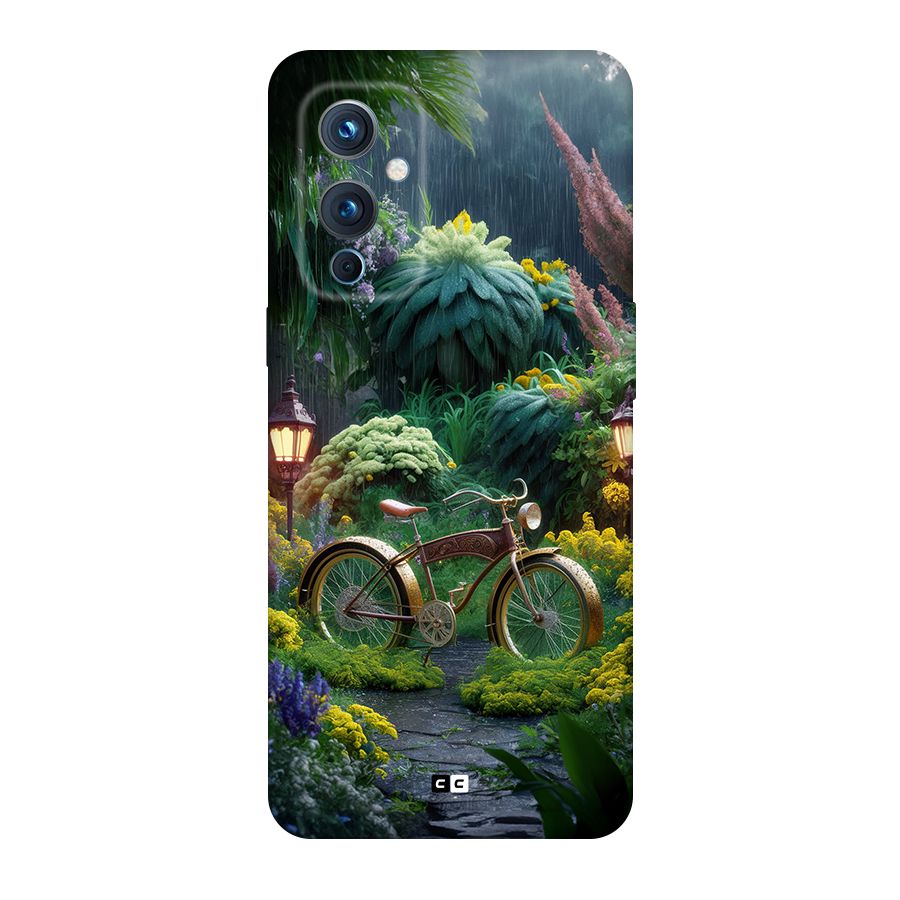 Vintage Cycle In Garden Back Case for OnePlus 9