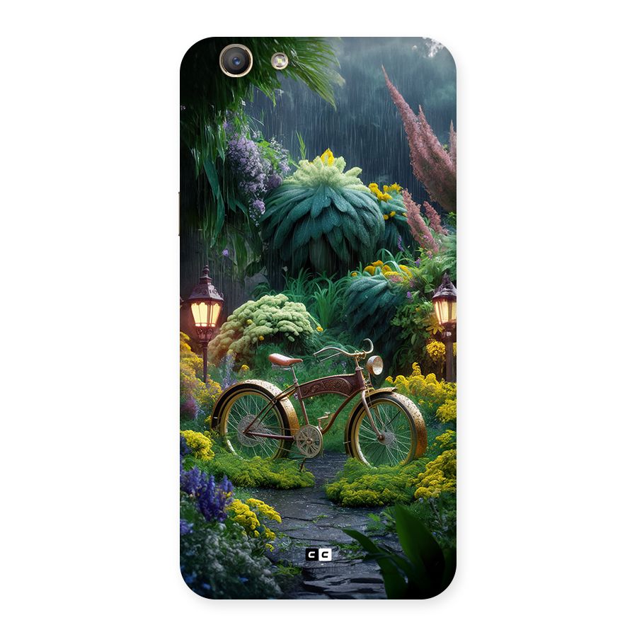 Vintage Cycle In Garden Back Case for Oppo F1s