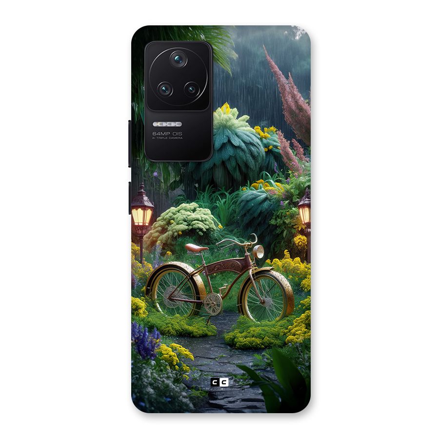 Vintage Cycle In Garden Back Case for Poco F4 5G