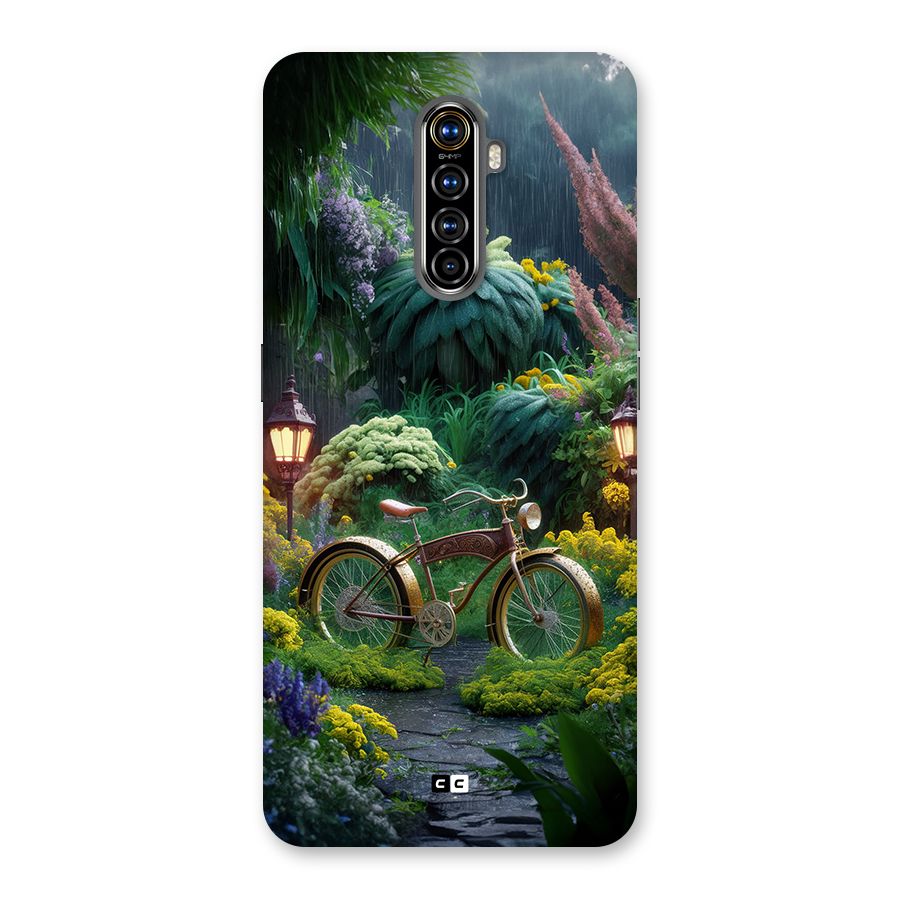 Vintage Cycle In Garden Back Case for Realme X2 Pro