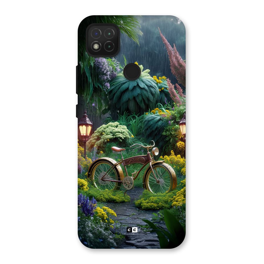 Vintage Cycle In Garden Back Case for Redmi 9C