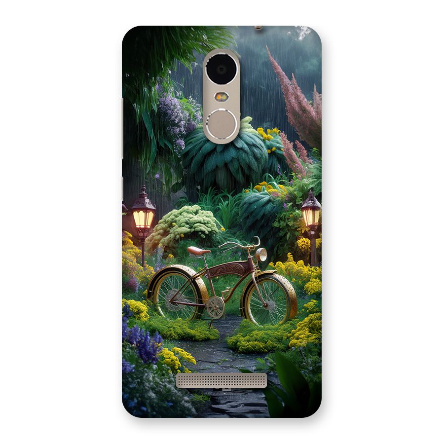 Vintage Cycle In Garden Back Case for Redmi Note 3