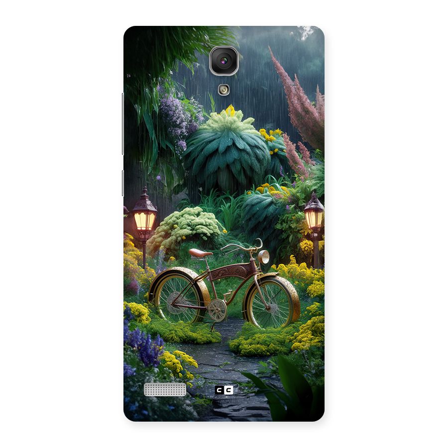 Vintage Cycle In Garden Back Case for Redmi Note Prime