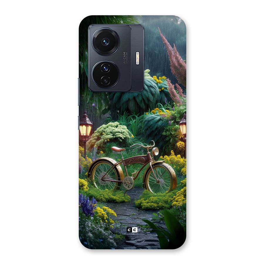 Vintage Cycle In Garden Back Case for Vivo T1 Pro