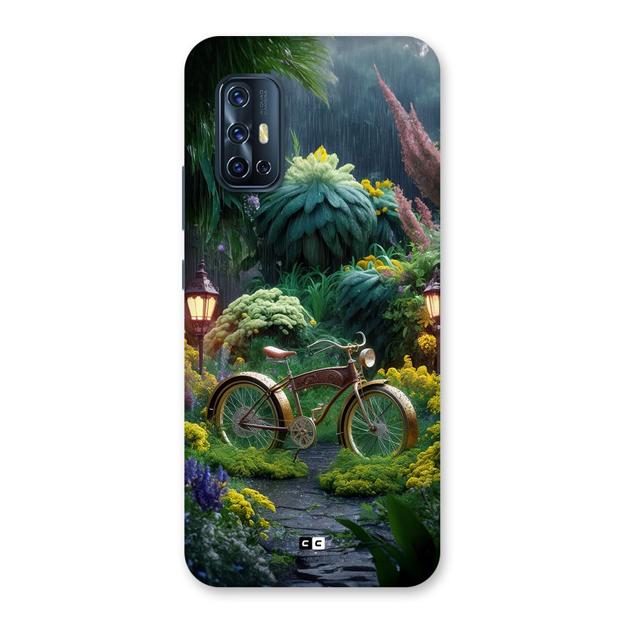 Vintage Cycle In Garden Back Case for Vivo V17
