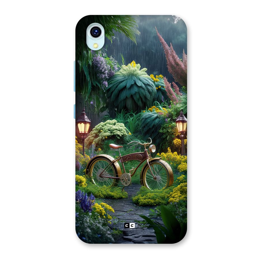 Vintage Cycle In Garden Back Case for Vivo Y1s