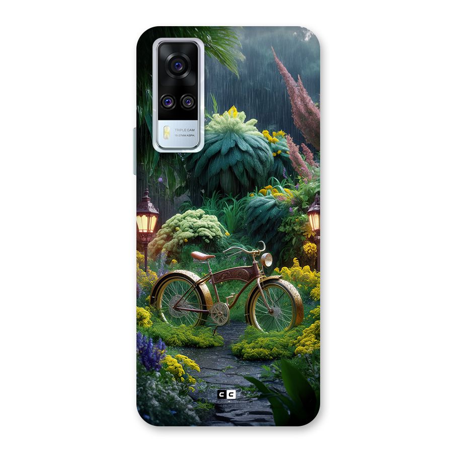 Vintage Cycle In Garden Back Case for Vivo Y31