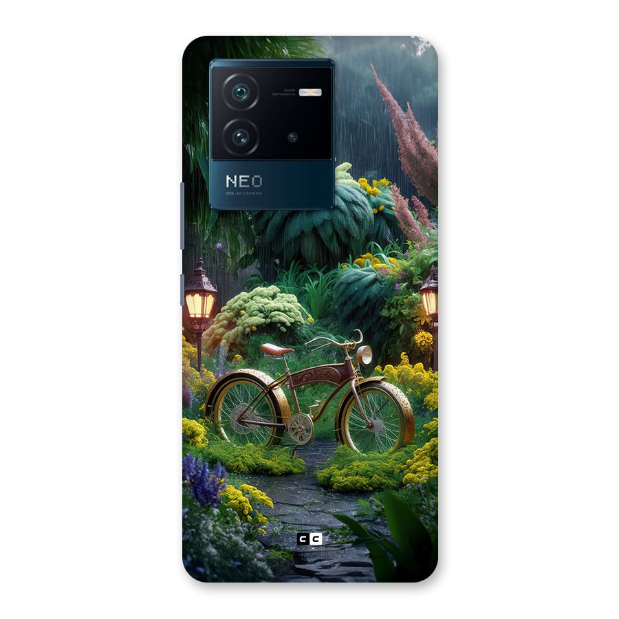 Vintage Cycle In Garden Back Case for Vivo iQOO Neo 6 5G