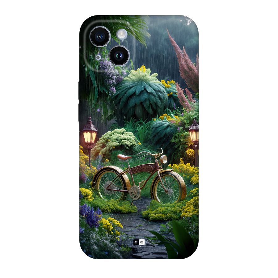 Vintage Cycle In Garden Back Case for iPhone 14