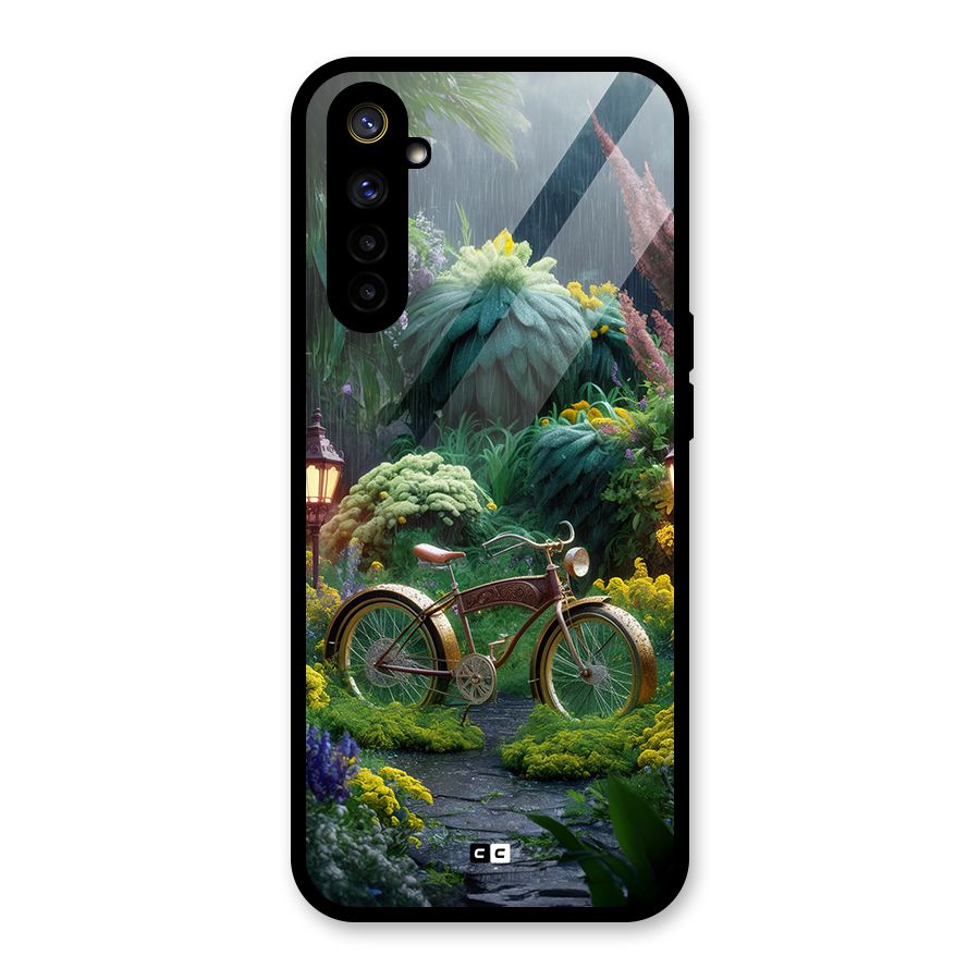 Vintage Cycle In Garden Glass Back Case for Realme 6i