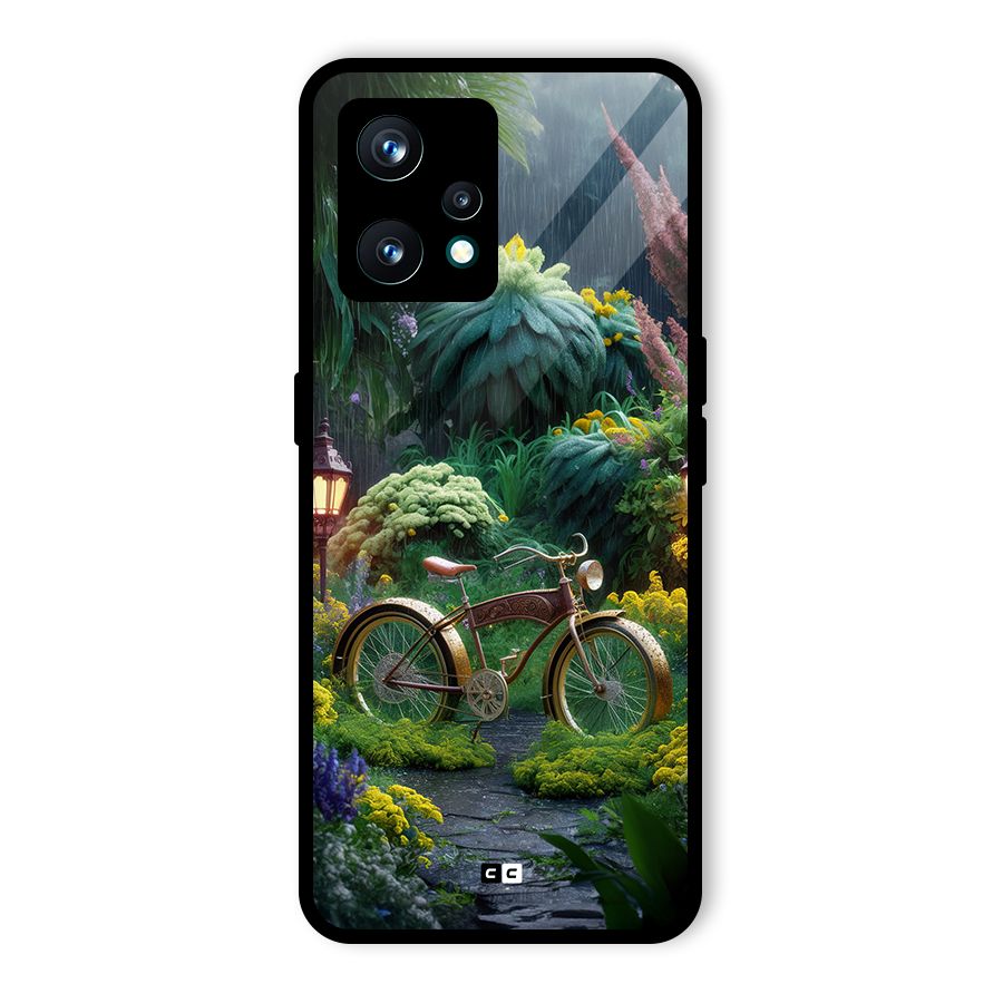 Vintage Cycle In Garden Glass Back Case for Realme 9 Pro Plus 5G